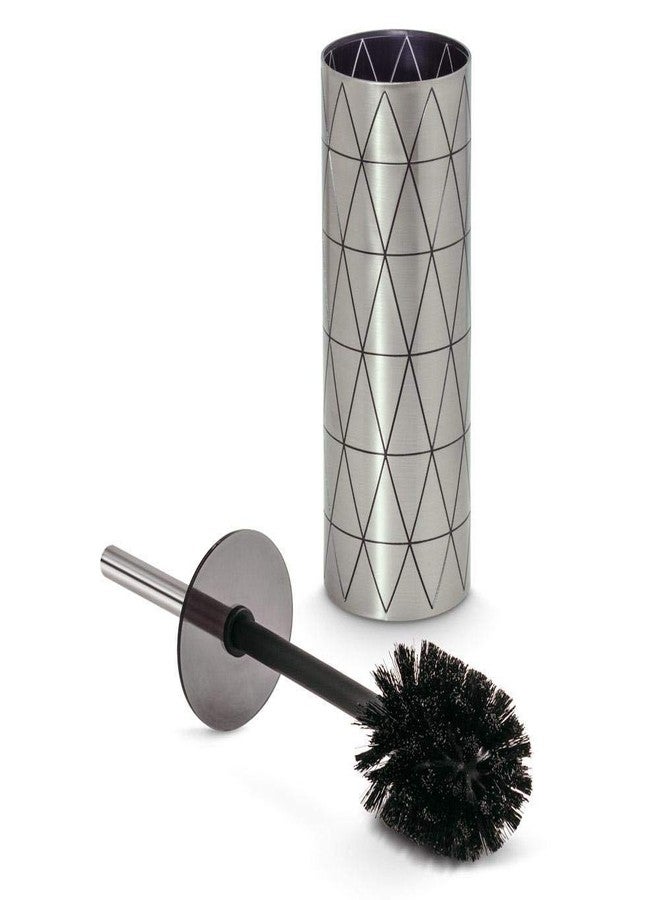 Freelance Miami Polystyrene Toilet Cleaning Brush - Silver - Hygienic Commode/Toilet Brush Cleaner Set - Compact Stand, Ideal for Cleaning Bathroom Pot/Bowl/WC - Holder Included - Image 2